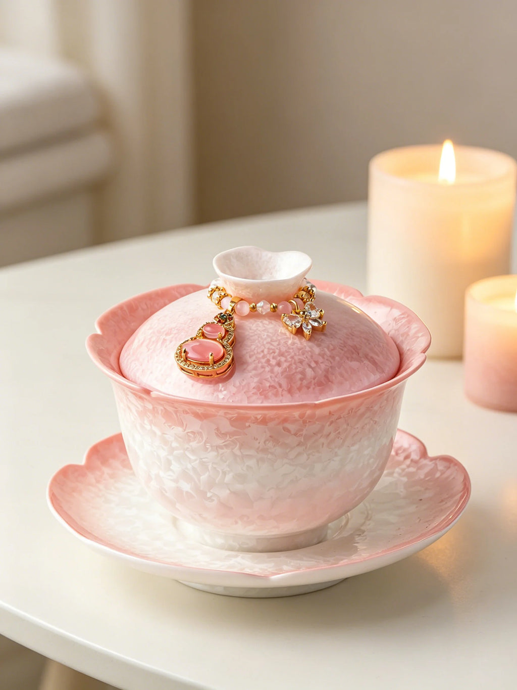 The "Ice Bloom" Crystalline Gaiwan | Lavender Mist Edition