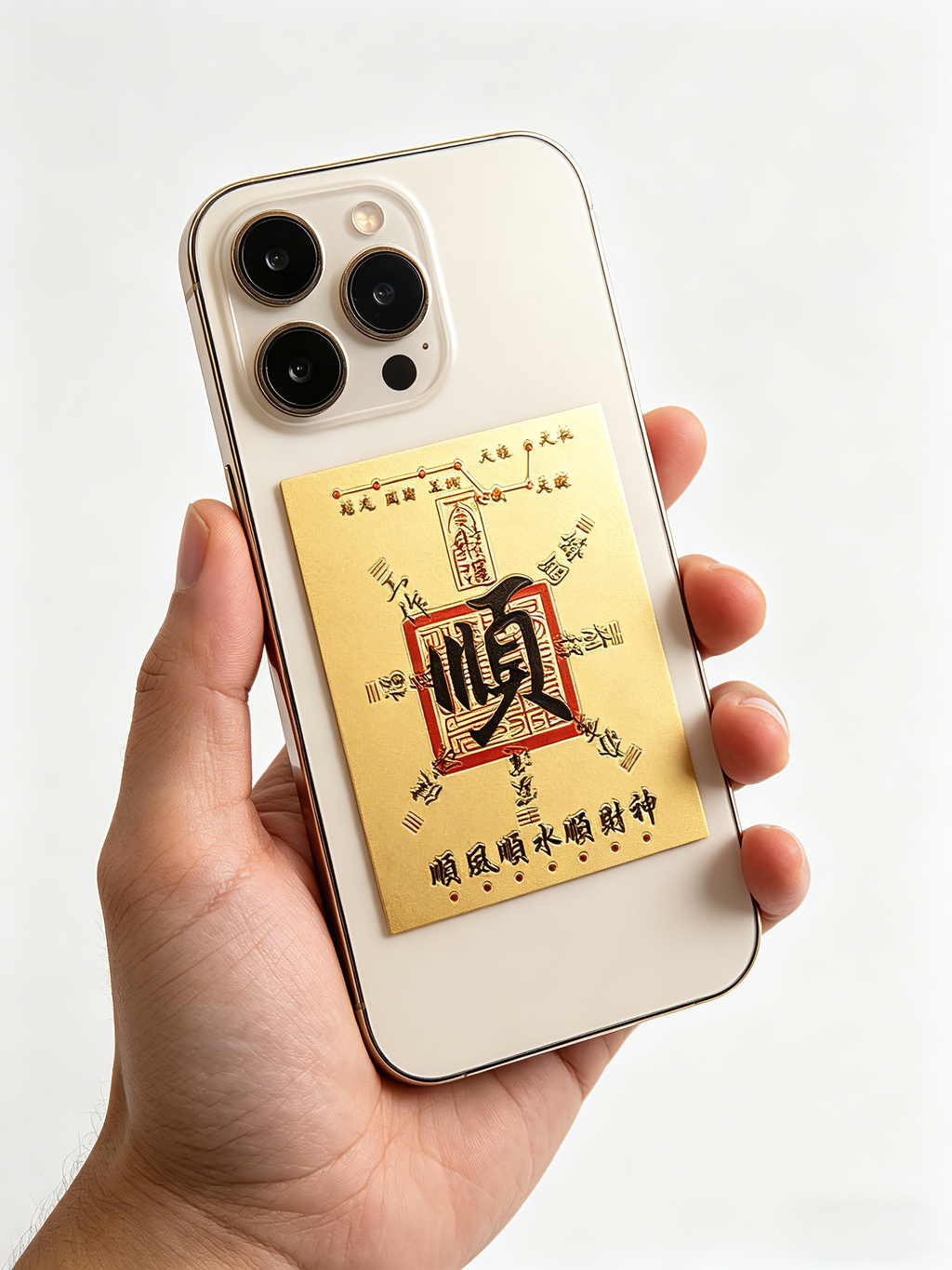 "Good Vibe" Golden Phone Stickers