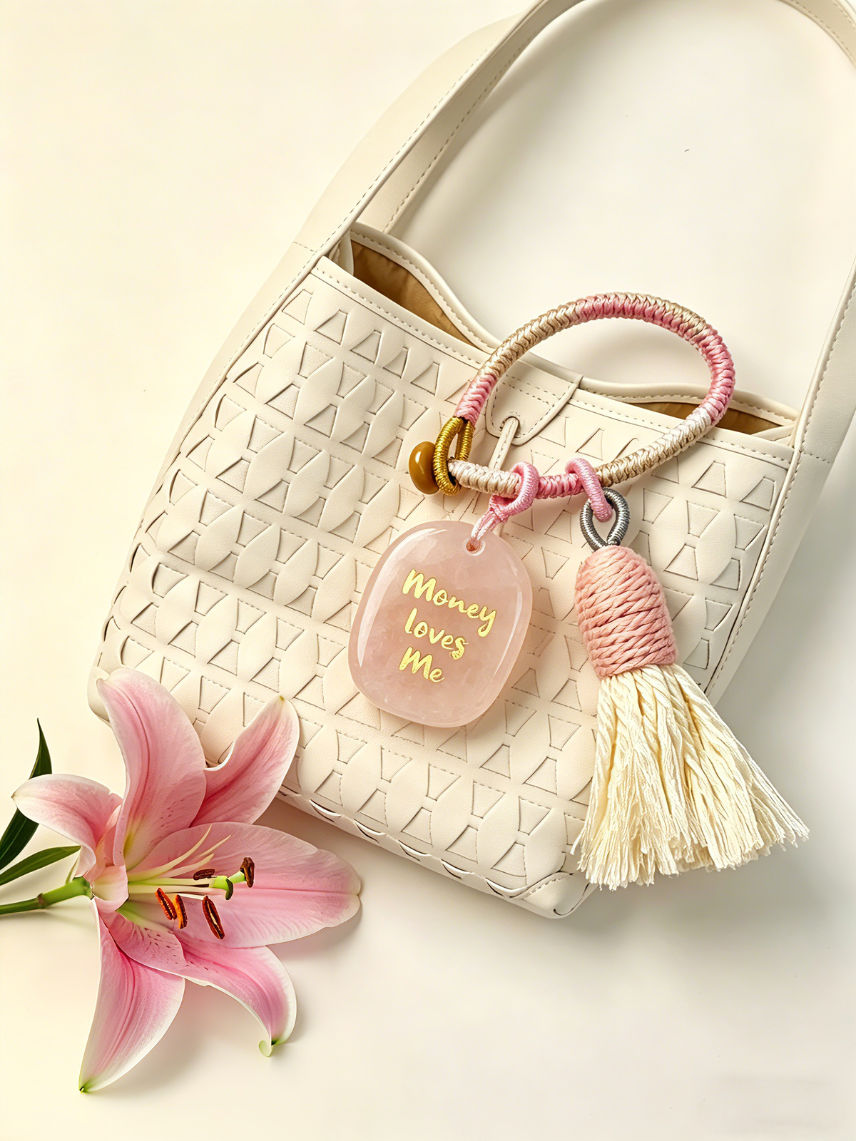 "Money Loves Me" Worry Stone Charm