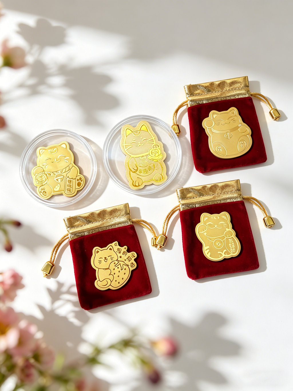 "Lucky Wealth Cat" Phone Stickers