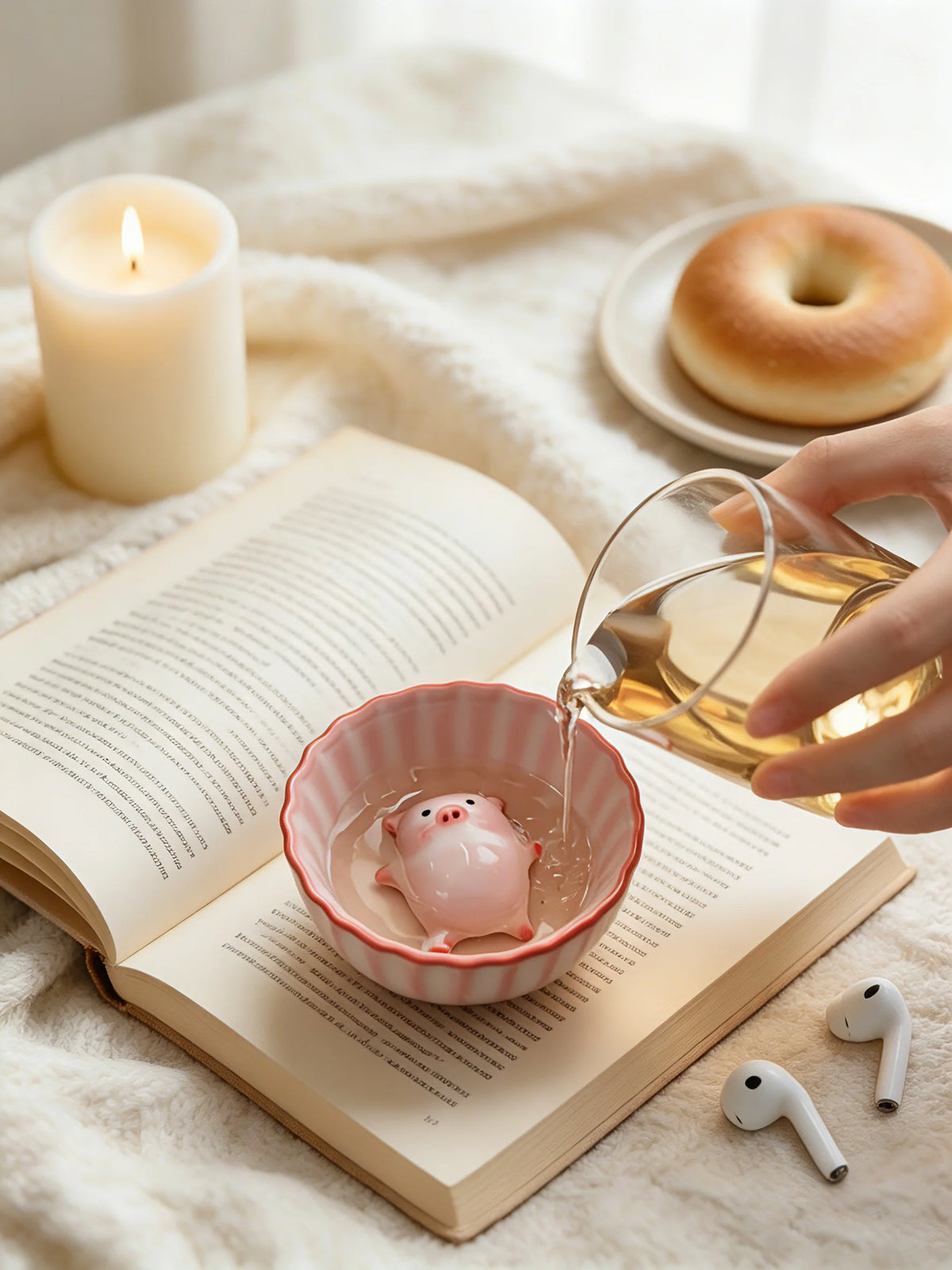The "Bubble Breath" Zen Pig Tea Set
