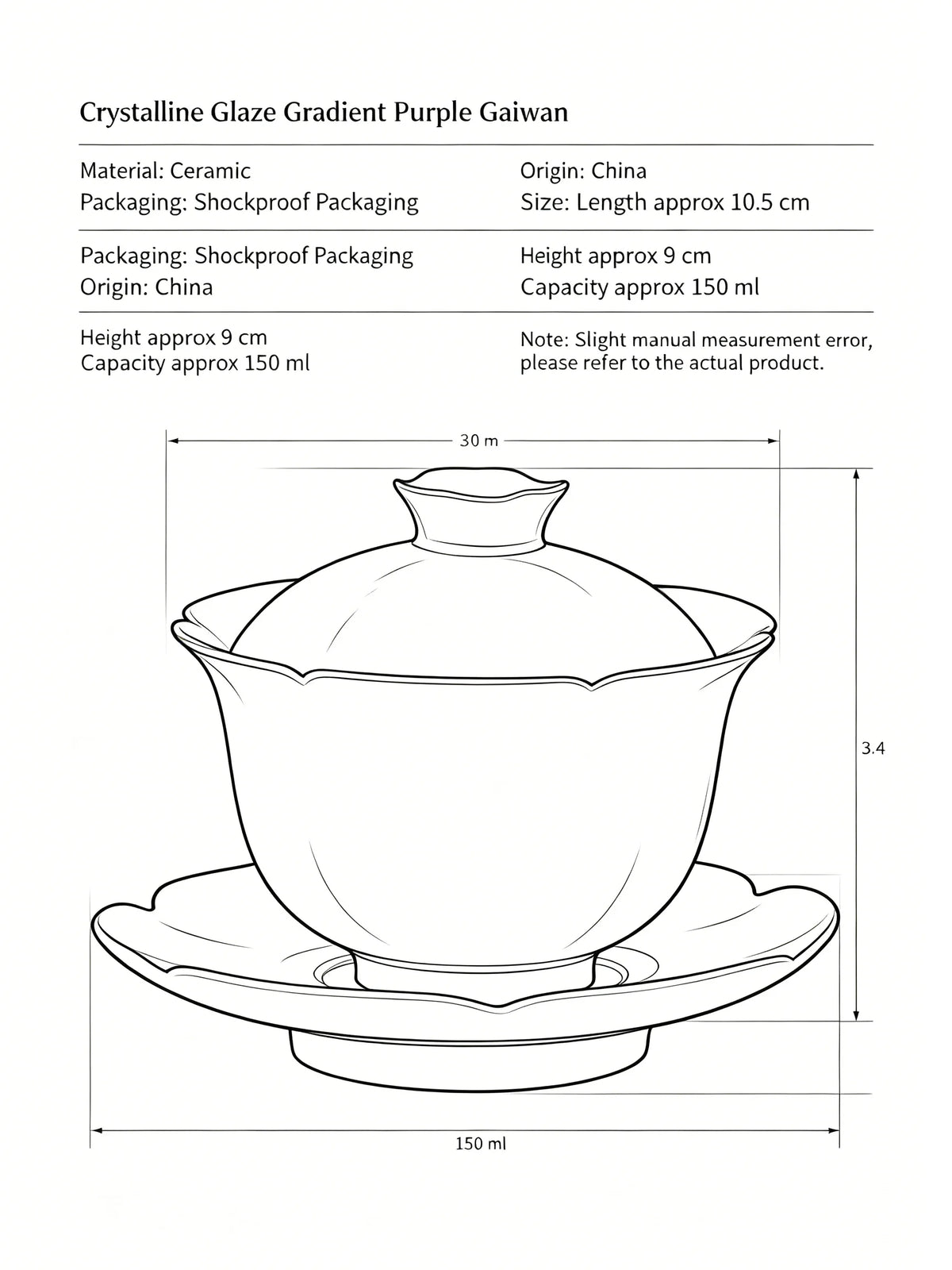The "Ice Bloom" Crystalline Gaiwan | Lavender Mist Edition