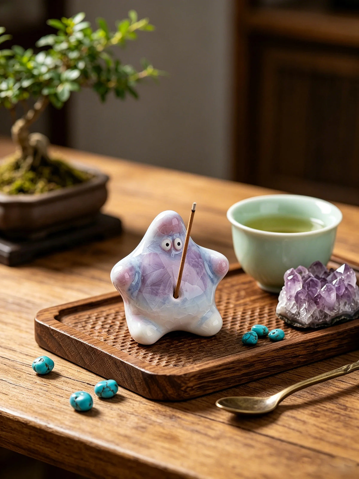 The "Bubble Star" | 24K Crystalline Glaze Interactive Tea Pet（test）
