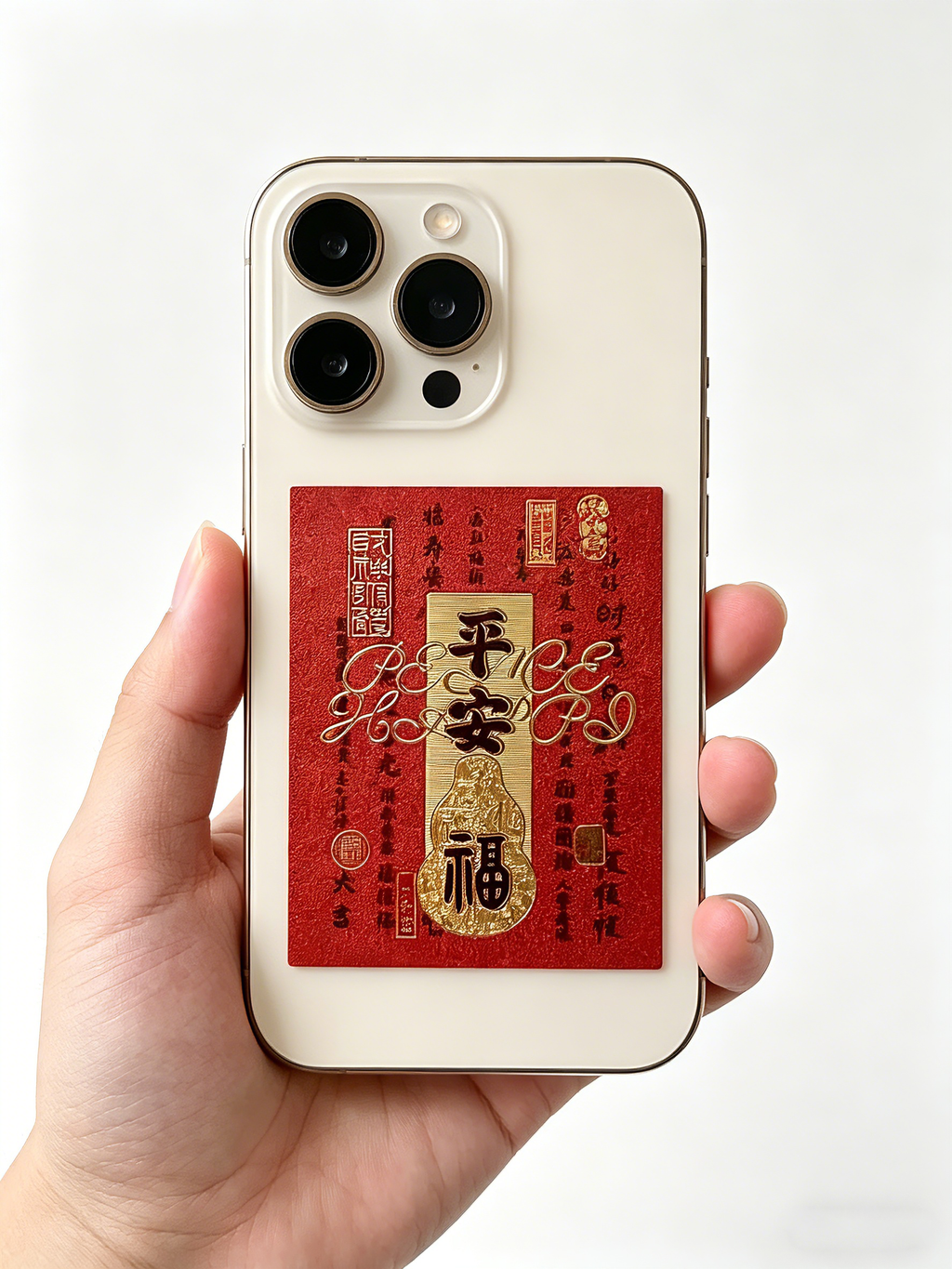 "Good Vibe" Golden Phone Stickers