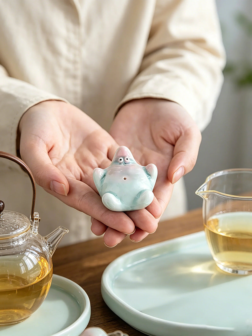The "Bubble Star" | 24K Crystalline Glaze Interactive Tea Pet（test）